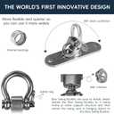 Heavy Duty Stainless Swing Hanger with Smooth Swing Bearings 180+360, 1500 lb Capacity for Indoor Outdoor Playground Yoga Hammock Chair Sandbag Porch Swing Bag, Size 1