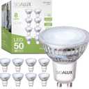 Sigalux GU10 LED Light Bulbs, Dimmable 5000K Daylight White Natural Light, 4.5W 450LM, MR16 LED Bulb Equivalent 50W Halogen Replacement, 35 Degree Spot for Track Light Bulb, Pack of 8