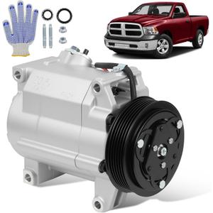 Air Conditioner AC Compressor with Clutch, Compatible with Dodge Ram 1500 2010-2013 5.7L, Compatible with Dodge Ram 2500 3500 2014-2018 5.7L 6.4L, Replace 60-03239NA 030313 1026191 140450C