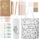 Patelai 29 Pcs Bible Study Supplies Journaling Kit with Christian Cup Tote Bag for Mother's Day Women Gifts Set for Friend Sister Mom Church Religious Birthday Gifts(White)