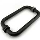 Glass Shower Door Handle, Bathroom Shower Door Replacement Handles, Back to Back 304 Stainless Steel Pull Hardware for SlidingFrameless Shower Doors Pull Handle (Matte Black, 8 inch)