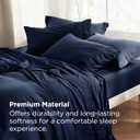 Bedsure Full Size Bed Sheets - 4 Pieces Soft Full Sheet Set - Breathable & Cooling - Hotel Luxury - Easy Care Polyester Microfiber Bedding for Women, Men, Navy