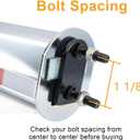 Chrome Straight Mud Flap Hanger with Reflective Tape,Spring Loaded Mudflap Holder,30” Length,1 1/8” Bolt Spacing,for Semi Truck (1 1/8")