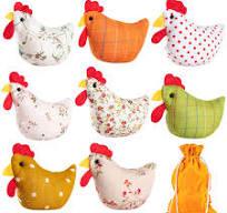 ZEBNYYA 8PCS Chicken Bean Bags Toss for Kids, Nylon Cornhole Bean Bags for Tossing with 1 Carry Bag, Hen Bean Bags for Cornhole Toss Game Set, Party Favor, Carnival Game, Outdoor Toys Supplies