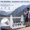 Fishing Rod Rack for Garage & Dock, 3 Tier Detachable Design Fishing Pole Holder for 24 Rods, Waterproof Outdoor Marlin Rod Storage Organizer for Garage, Tackle Shop & Boathouse, Gifts for Fishermen