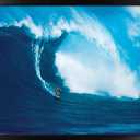 Trends International Big Wave Surfer Wall Poster, 22.375" x 34", Black Framed Version, 34"L x 22.4"W