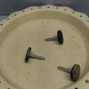 Heated Bird Bath for Outside Winter, Powerful 100W Thermostat Control Heated Bird Baths for Outdoors with 3 Metal Extension Screws, Heated Birdbath Water Heater for Garden Yard Patio Lawn, (Khaki)