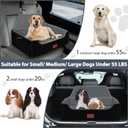 Dog Car Seat for Medium Large Dogs Under 55lbs, Detachable and Washable Dog Booster Seats with Thick Cushion, Pet Travel Bed for Car with Storage Pockets and 2 Safety Belts | 28.5"L x 20.5"W x 20.5"H