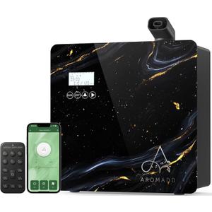 2026 Upgraded 3500 Sq.Ft HVAC Scent Diffuser for Home, Smart Whole House Scent System with App & Remote Control, Hotel Collection Waterless Diffuser for Large Room, Cold Air Tech, 600mL, Marble Black
