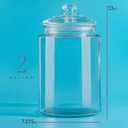 2-Gallon Tall Glass Cookie Jar with Airtight Lid Large Kitchen Canister for Cookies, Sugar, Flour, and Dog Treats