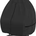 Porch Shield Patio Hanging Egg Chair Cover - 600D Waterproof Outdoor Double Seat Wicker Swing Egg Chair with Stand Protector, Black