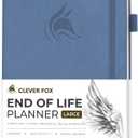 Clever Fox Large End of Life Planner  Guided Final Arrangements Organizer Notebook for Instructions, Beneficiary Info, Will Preparation, Last Wishes & Funeral Planning  8.5" x 11" (Smoke Blue)