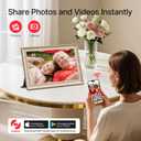 Frameo 10.1 Inch WiFi Digital Picture Frame, 1280x800 HD IPS Touch Screen Photo Frame Electronic, 32GB Storage, Auto-Rotate, Wall Mounted, Share Photos/Videos Instantly from Anywhere - White
