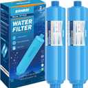 Kohree RV Water Filter, NSF Certified, Inline Water Filter Reduces Chlorine, Bad Taste, Odor, RV Accessories Ideal for Campers, Marine, Garden Hose, Boats, Trailer Motorhome, 2 Pack