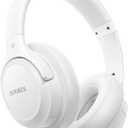 BERIBES Bluetooth Headphones Over Ear, 65H Playtime and 6 EQ Music Modes Wireless Headphones with Microphone, HiFi Stereo Foldable Lightweight Headsets, Deep Bass for Home Office Cellphone PC Etc. (White)