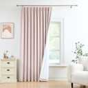 WEST LAKE Pink Bailey Pinch Pleated Blackout Curtains with Liner 84 Inches Long, Modern Textured Drapes with Backtabs Hooks, Thermal Insulated Window Treatment for Bedroom Living Room,60"Wx84"L,1 Panel