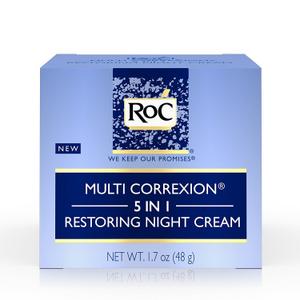 RoC Multi Correxion 5 in 1 Restoring, Anti Aging Night Cream for Face with Hexinol, 1.7 Ounces 