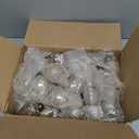 Sliner 30 Pcs Christmas Mercury Glass Ball Ornament Garlands with Fabric String Embossed Mercury Glass Ornament Xmas Vintage Bulb Garland for Home Wall Party Decoration(Silver)