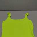Artfish Women's Sleeveless Strappy Tank Square Neck Double Layer Workout Fitness Casual Basic Crop Tops Size L