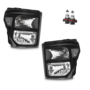 Headlights Assembly for 2011-2016 Ford F-250 F-350 F-450 F-550 Super Duty Headlamp Replacement Driver & Passenger(Bulbs included)