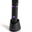 OLOV Electric Body Hair Trimmer - Groin Trimmer for Men - Bikini Trimmer Women - Wet/Dry Shaver Groomer, Replaceable Ceramic Blade Heads, USB Recharge Dock, Waterproof Hygiene Razor, Black Violet