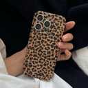Retro Cheetah Leopard Print Phone Case for iPhone 14 Pro 6.1in,Vintage Amber Tortoise Shell Trendy Cool Girl Full Camera Protective Cover for iPhone 14pro 6.1"
