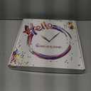 Blue Solid Wood Wall Clocks for Living Room Decor Round Farmhouse Wall Clocks Battery Operated 16 Inches or Large Rustic Wall Clock Silent Non Ticking