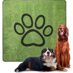 Qeils Reusable Dog Pee Pads, 1 Pack Super Absorbent & Leakproof Washable Puppy Pads with Soft Green Top Layer, for Potty Training, Crates, Couch, Car Seats & Pet Beds, 72"x 72"