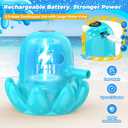 Water Table Pump, Battery Powered Continuous Water Pump for Water Table, Cordless Octopus Rechargeable Magnetic Pump, No Drill Installation, Outdoor Water Play Accessory for Kids (Green)