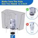 Saillong 1 Pack 3 Inch Universal Toilet Tank Replacement Kit, Include Dual Flush Valve with Push Button, Toilet Fill Valve, Bowl Gasket and Plastic Bolts, Tank Parts Replacement for 2-Piece