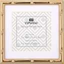 YiPinYin 4x4''Bamboo Detail Gold Metal Picture Frame Mat 3x3'',3x3''Cute Gold Plated Baby Nurse Photo Frames With Velvet Backing for Desktop and Wall Décor,Gift Packed 4x4'' Metal Frame.