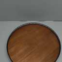 Farmhouse Oak 18" Lazy Susan Turntable Organizer for Cabinet, Round Wooden Lazy Susan Organization and Storage for Dining Table, Pantry, Kitchen, Countertop, Cupboard,Home Decor, Walnut Wood (18")