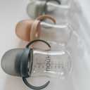 nouka Tritan Plastic Transitional Sippy Cup with Weighted Straw | Leak Proof and Easy Grip | Removable Handles | Soft Sand