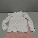 MIGU Girls Clothes Ruffle Long Sleeve Round Neck Button Top Skirt Short Beret Fall Outfit 3 Piece Skirt Set, 7-8Y