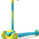 3 Wheel Scooter for Kids, Smooth Light Up LED Front Wheels, Wide Anti Slip Deck, Rear Foot Brake, Easy Lean to Steer Maneuvering, Indoor & Outdoor Ride On Toys for Ages 2 Up