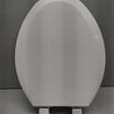 Elongated Toilet Seat with Toddler Seat Built In, Slow Close, Fits both Adult and Child, Potty Training Seat, Magnetic Kids Seat and Cover, Plastic, White