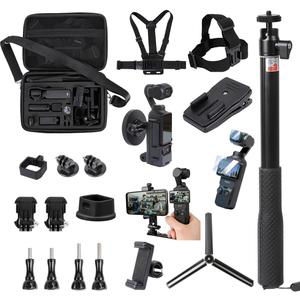 PellKing 21 in 1 Accessories Kit for OSMO Pocket 3,Including Hard Shell case,Magnetic Mount,Desktop Base Mount,Selfie Stick,Tripod,Chest Mount,Mobile Phone Holder,Screen Protector,Backpack Clip
