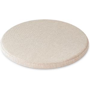 Detachable Cushion, Round Memory Foam Chair Pad, Non-Slip Design Soft Breathable Comfortable Seat Cushion, Suitable for Living Room, Dining Room,Office,With zipper, Washable -14x14inch- Straw Yellow