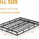 Full Size Box Spring 8 Inch, 3000lbs Heavy Duty Box Spring Full Size Bed Base Metal Mattress Foundation, Easy Assembly, Noise Free