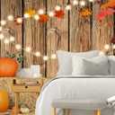 YYNXSY Fall Thanksgiving Photo Backdrop Autumn Retro Board Backdrops Wooden Fence Haystack Pumpkin Photo Background Thanksgiving Party Decorations Studio Photography Props 8X6FT YY-2516