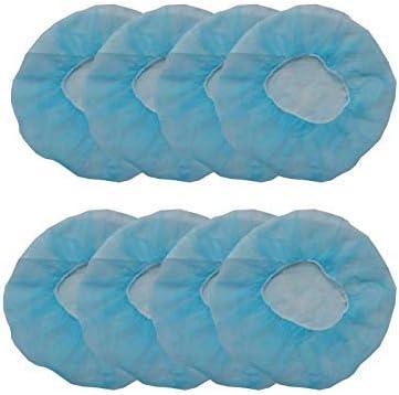 100 pcs (Blue) Disposable Bouffant Caps, Spun-Bounded Poly, Hair Head Cover Net, Non-Woven, Labs, Nurse, Tattoo, (21 INCH)