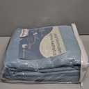 Hokibero 100% Blackout Curtains Faux Linen Textured 90 Inches Long for Bedroom Living Nursery Boys Room Darkening Thermal Insulating Black Out Curtains for Patio Door Summer Winter Heat Blocking Blue