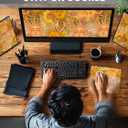 Cute Mouse Pads,Unique Mouse Pad Design,Size 9.33 x 7.76 in,Desk Accesories with Rubber Non-Slip Base,Stitched Mouse Pad for Desk, Computer and Gaming (Suns)