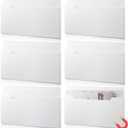 Fuutreo 6 Pcs Magnetic Wall File Organizer Magnetic Wall File Holder Refrigerator Magazine Holder for Mail Letters Paper(White,Horizontal-large)