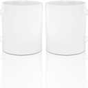 MR.R Sublimation Blanks Dishwasher White Ceramic Coffee Mugs 11oz Blank Ceramic Classic Drinking Cup Mug with Heart Handle For Milk Tea Cola Water, Set of 2