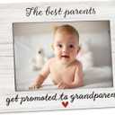 Grandparents 4x6 Picture Frame, Baby Announcement Pregnancy Photo Frame, Gifts for Grandparents from Grandkids,The Best Parents Get Promoted To Grandparents Photo Frames for Desk Shelf Decor