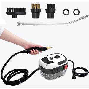 Handheld Steam Cleaner  2500W High-Pressure Steamer with 6 Adjustable Modes, Large Water Tank, Multiple Brush Heads, Portable Design for Home, Kitchen, Car, Bathroom Cleaning (White)