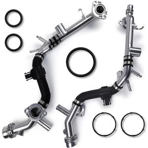 Upgrade aluminum engine coolant, radiator pipes and water pipes.Compatible with Audi A4 2009 A5 2008-2011. Apply to Q4 2009-2012 A4 Quattro 2009-2012 A5 Quattro 2008-2010 Replace Number 06E121045J