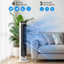 PNTCK 41" Evaporative Air Cooler Swamp Cooler with 3 Speeds, 5 Modes, 12H Timer, Remote, 80 Oscillation, LED Display, Bladeless Tower Fan Cooling Fan for Bedroom Office Large Room Indoor Use