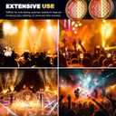 COB Stage Lights, RGBWA LED Blinder Spotlight, Par Can Stage Light Retro Matrix Light with Golden Halo Effect, DMX512 Sound-Active Uplighing for Party DJ Party Club Wedding Events